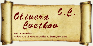 Olivera Cvetkov vizit kartica
